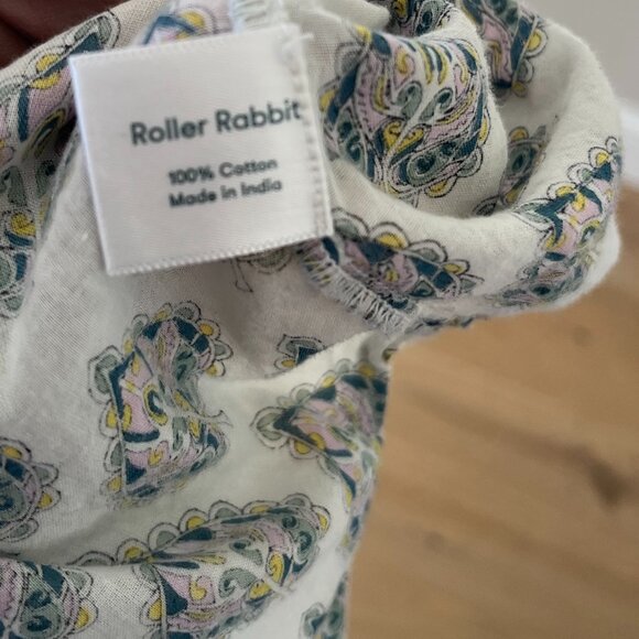 Roller Rabbit Peacock paisley Print Button Down Size Medium - Picture 3 of 10